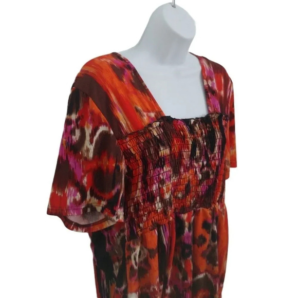 Penningtons Smocked  Top, Vibrant Colours, 1X - Picture 3 of 9